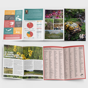 chikaming open lands annual report 4 fold brochure